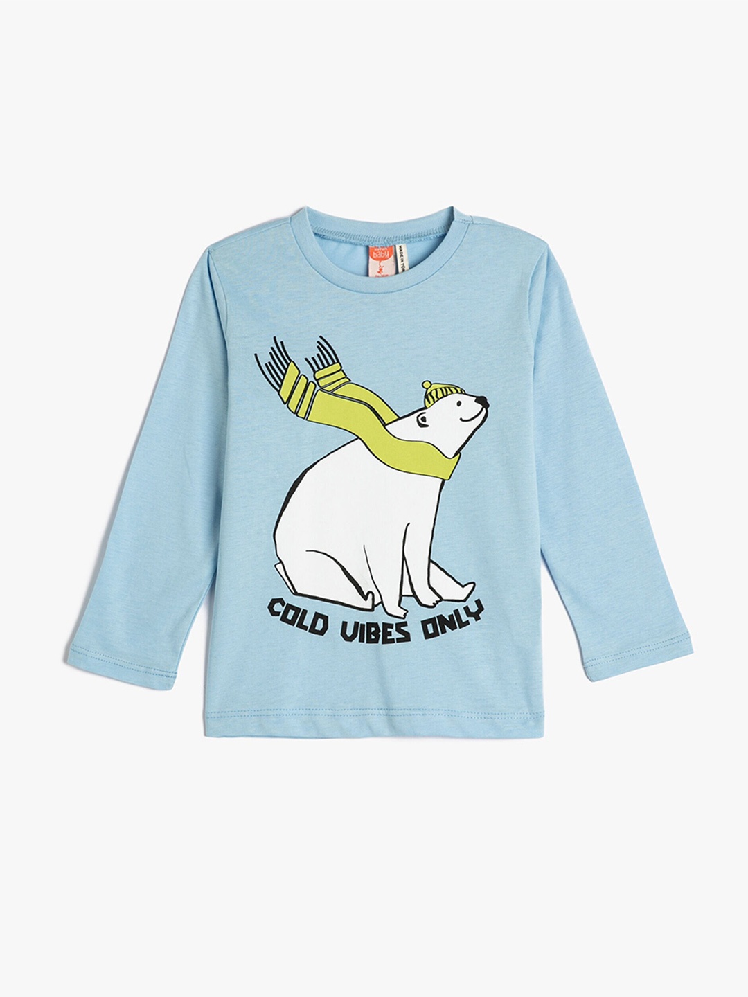 

Koton Boys Graphic Printed Round Neck Regular Fit Cotton T-Shirt, Blue