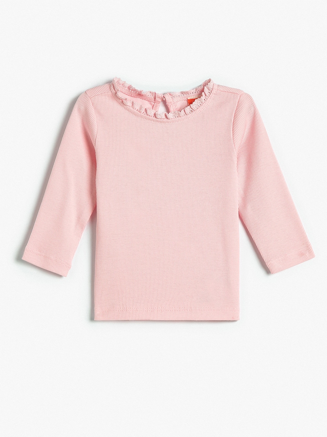 

Koton Girls Round Neck Regular Fit Cotton T-Shirt, Pink