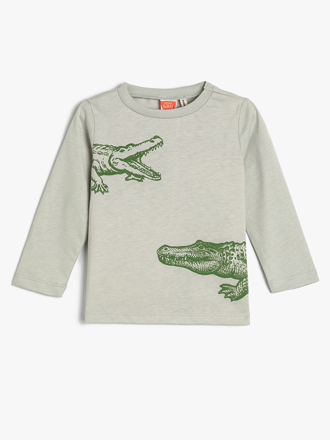 

Koton Boys Graphic Printed Round Neck Regular Fit Cotton T-Shirt, Grey
