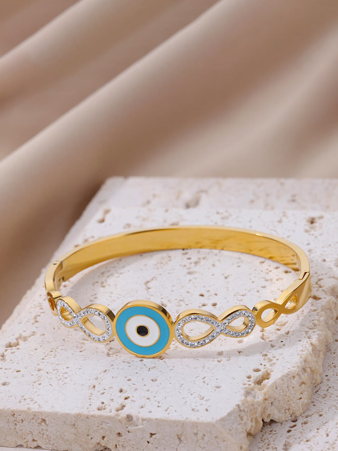

VIEN Gold-Plated Stainless Steel Bangle-Style Bracelet