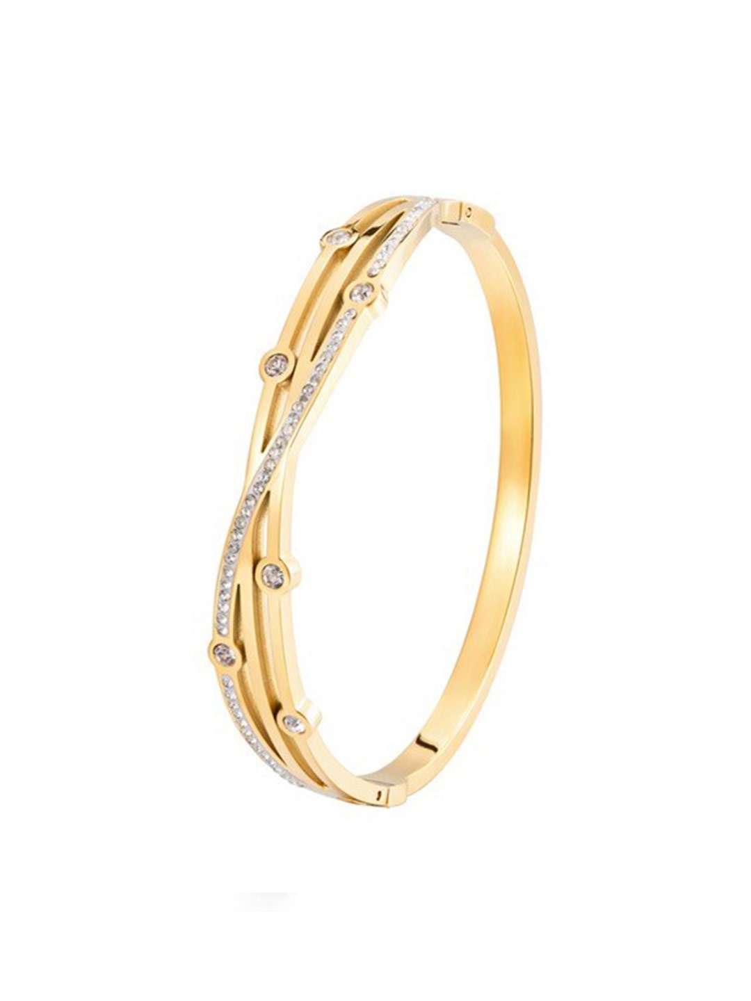 

VIEN Gold-Plated Stainless Steel Bangle-Style Bracelet
