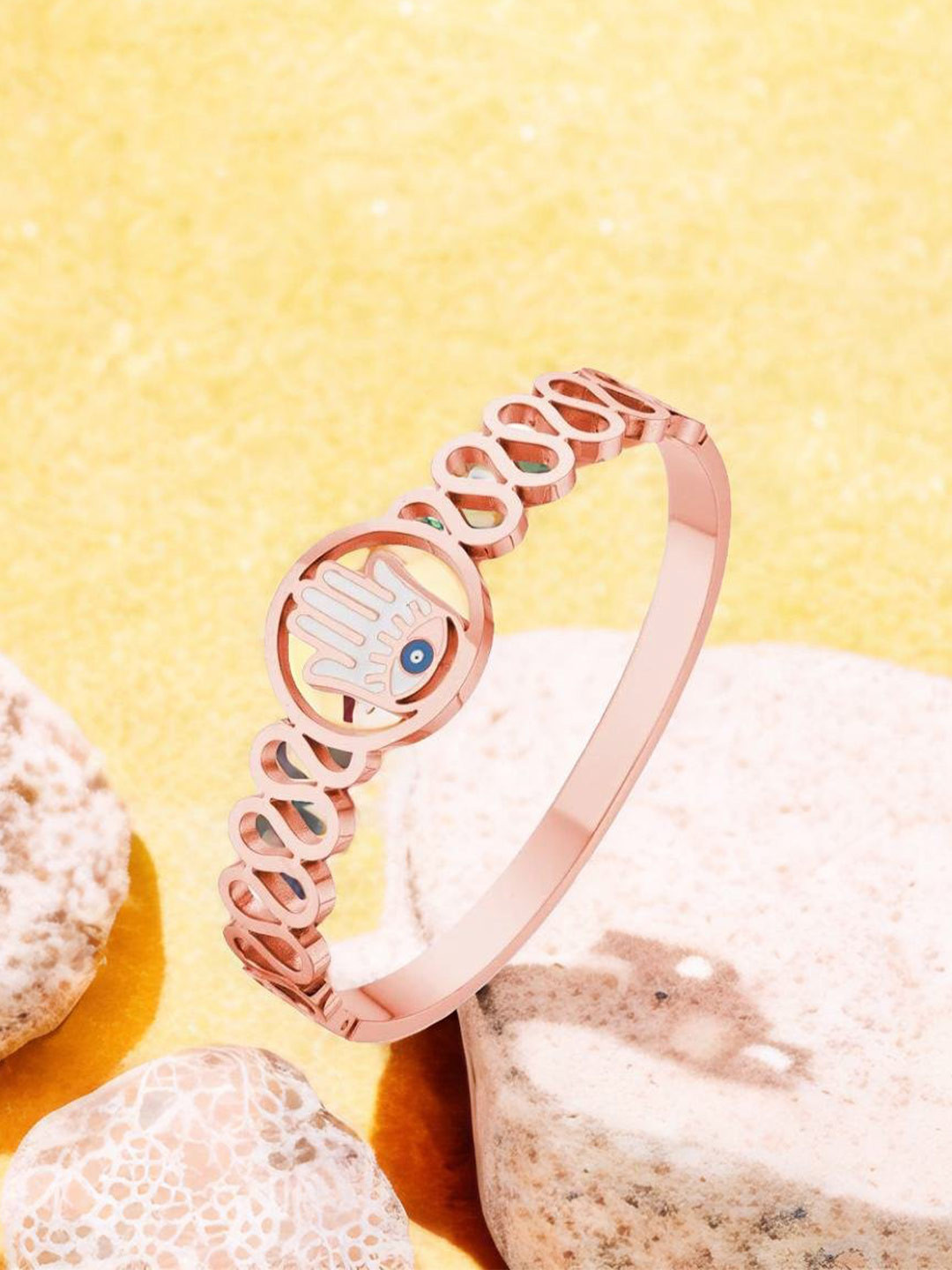 

VIEN Rose Gold-Plated Stainless Steel Cuff Bracelet