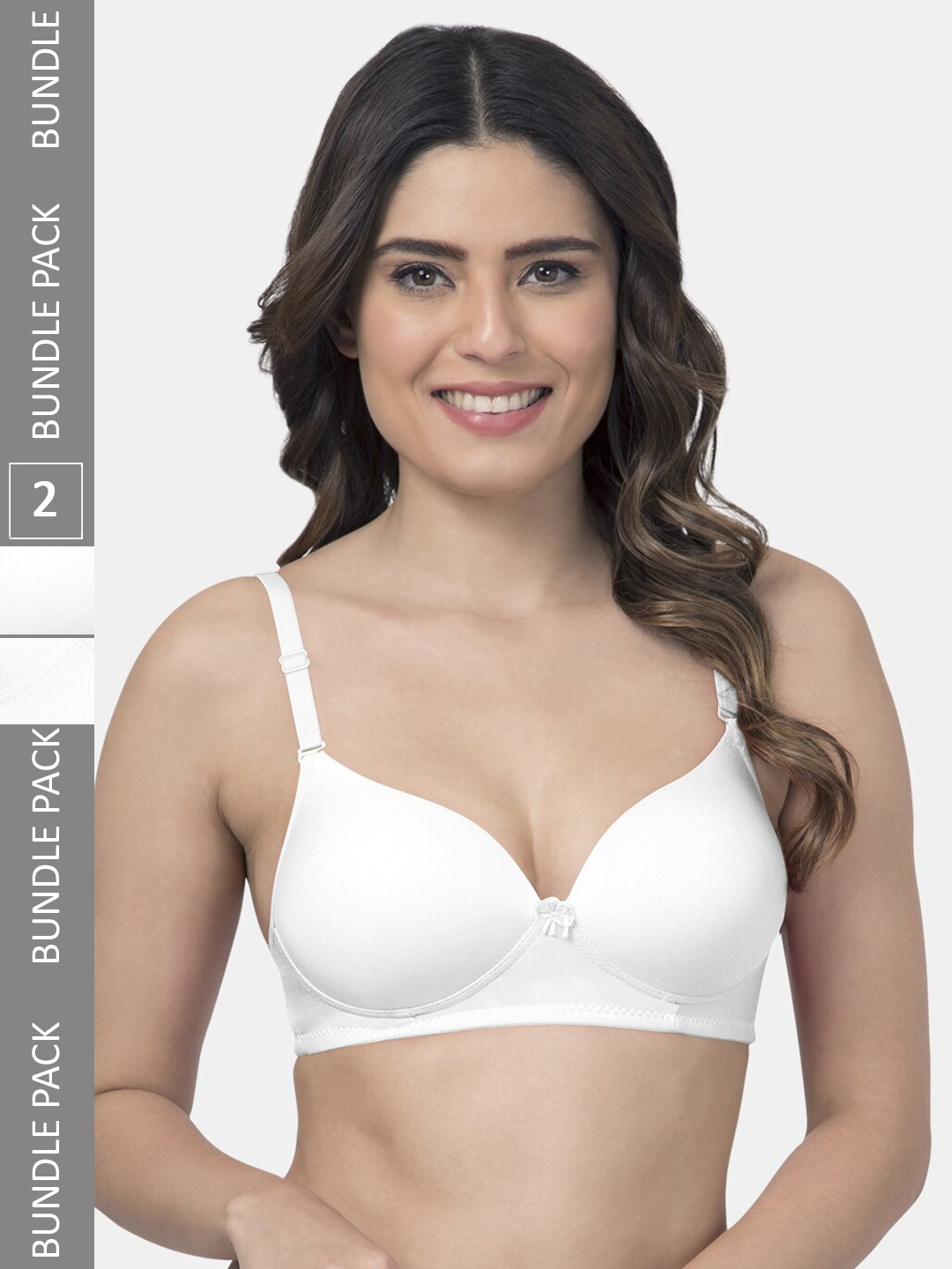 

Tweens Pack Of 2 Medium Coverage T-shirt Bras With All Day Comfort, White