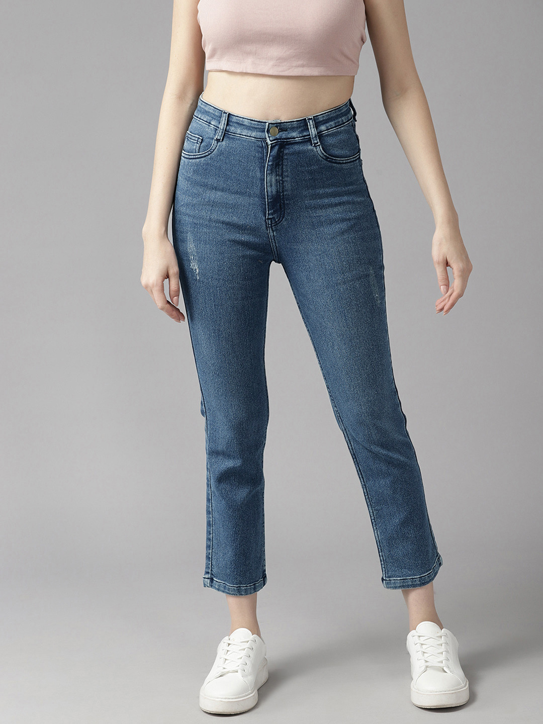 

Roadster Women Skinny Fit High-Rise Stretchable Jeans, Blue