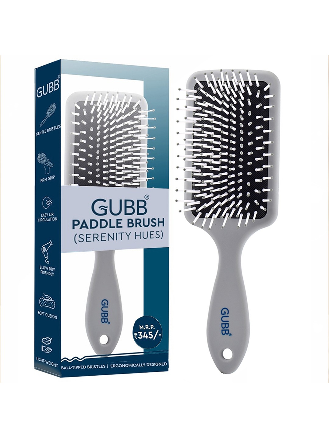 

GUBB Serenity Hues Paddle Hair Brush - Blue