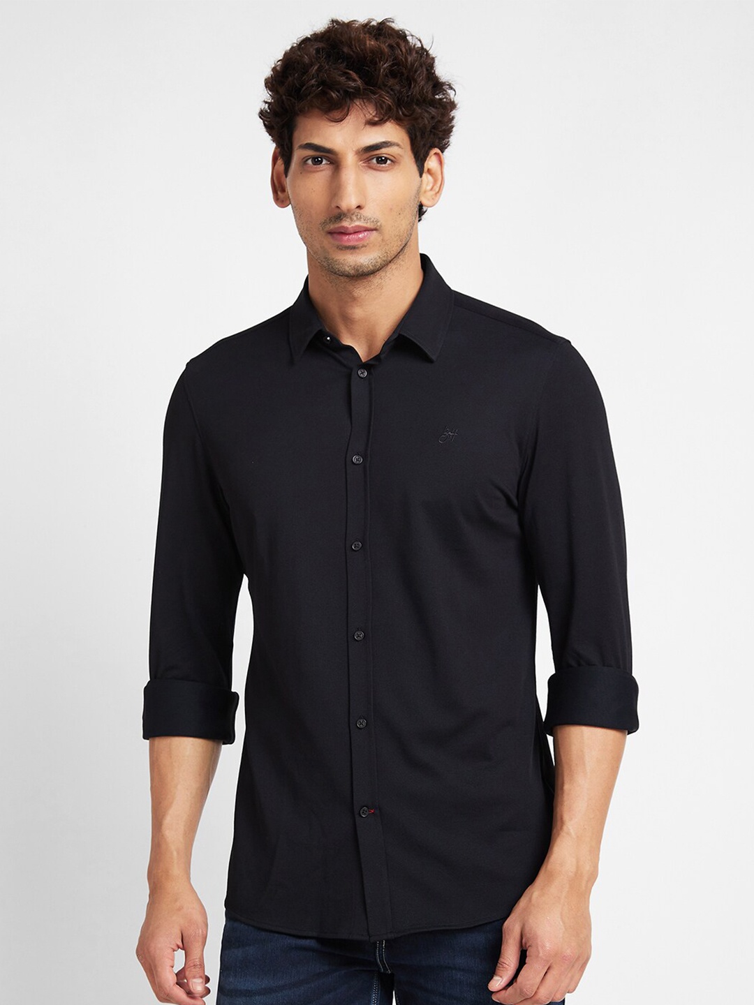 

Being Human Slim Fit Casual Shirt, Black