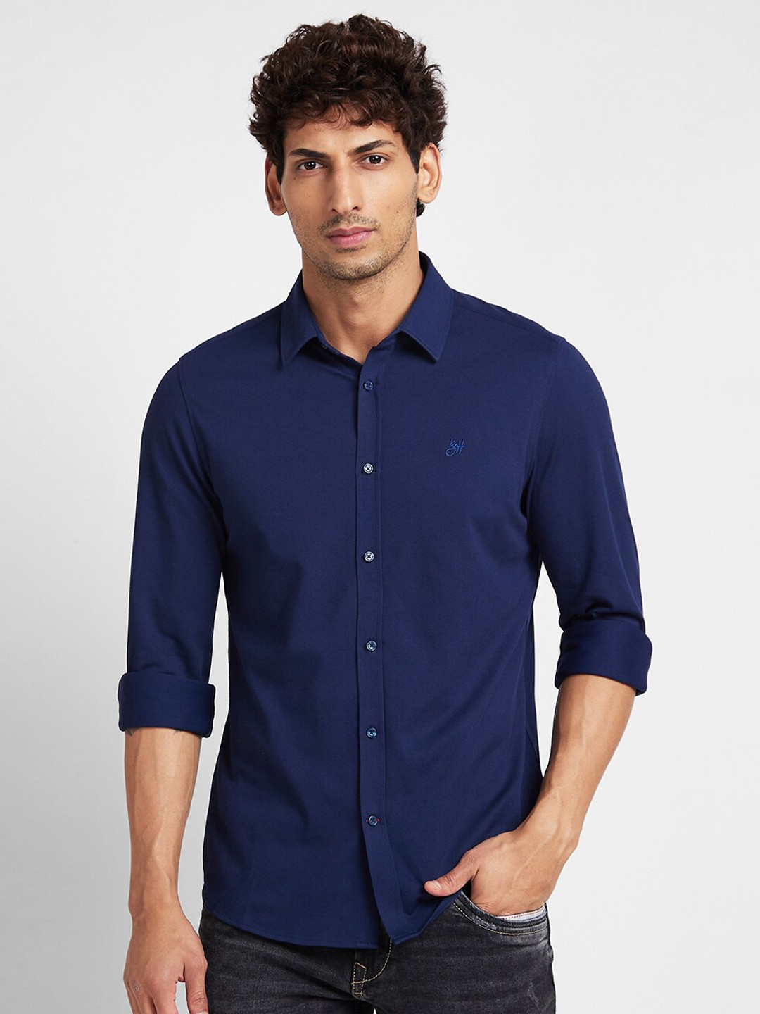 

Being Human Slim Fit Casual Shirt, Blue