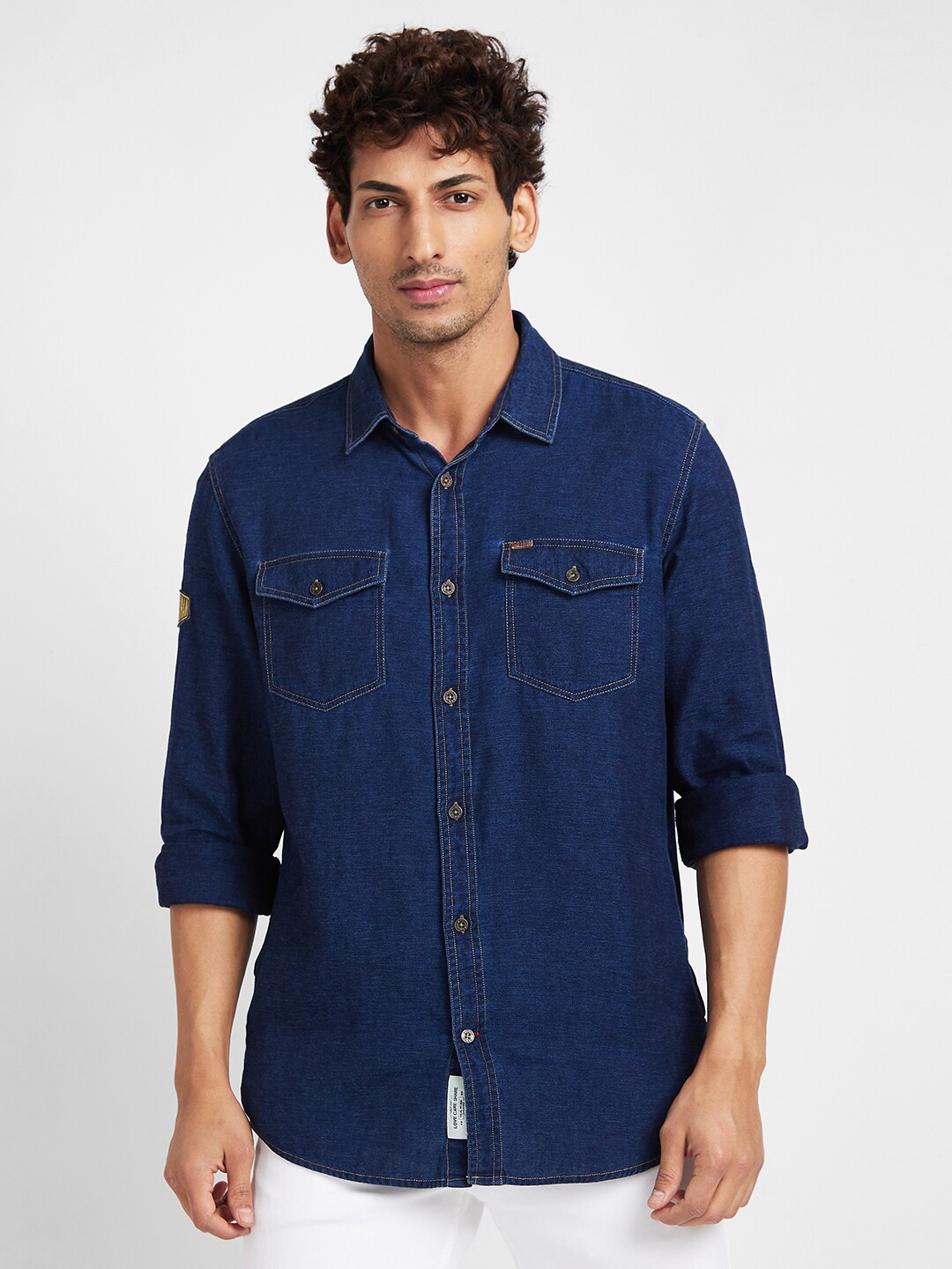 

Being Human Slim Fit Casual Shirt, Blue