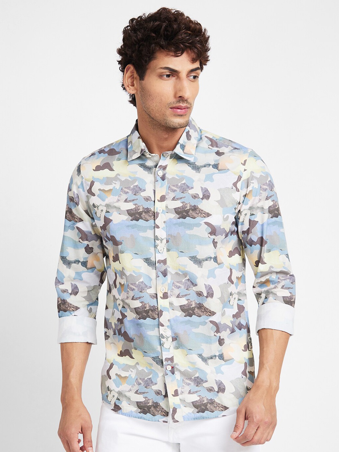 

Being Human Abstract Printed Casual Shirt, Grey