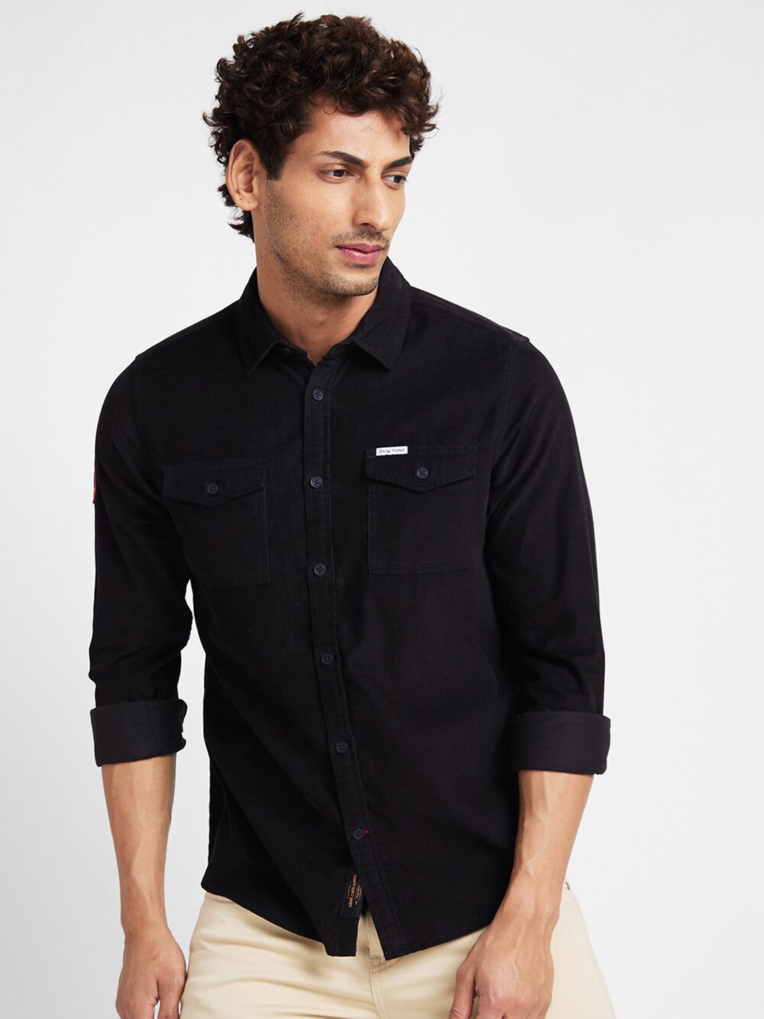 

Being Human Slim Fit Opaque Casual Shirt, Black