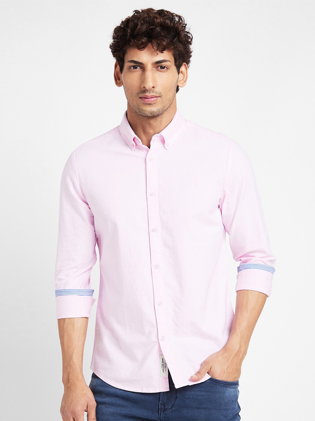 

Being Human Slim Fit Opaque Casual Shirt, Pink