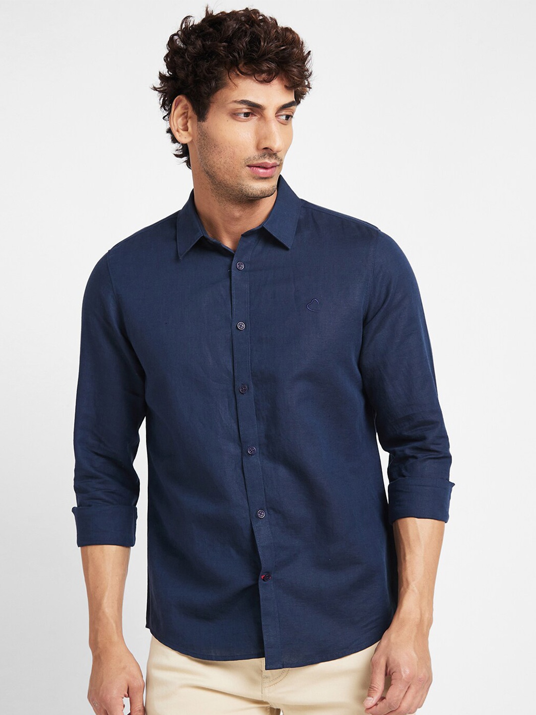 

Being Human Slim Fit Opaque Casual Shirt, Blue