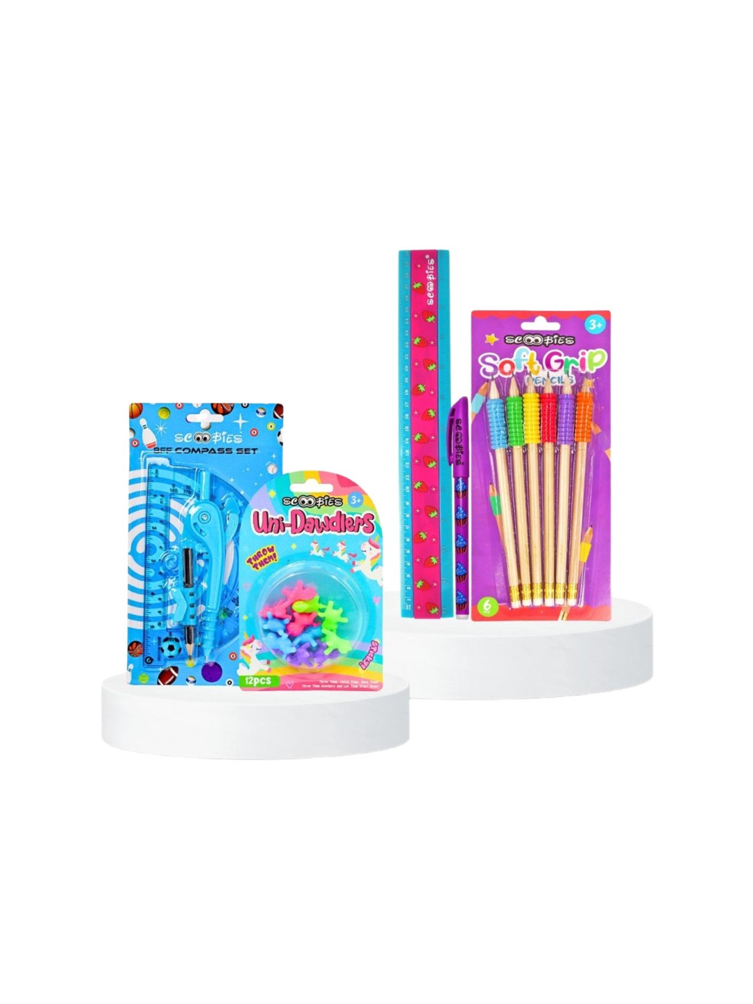 

SCOOBIES 5-Pcs Soft Grip & Cup Cake Pen, Purple