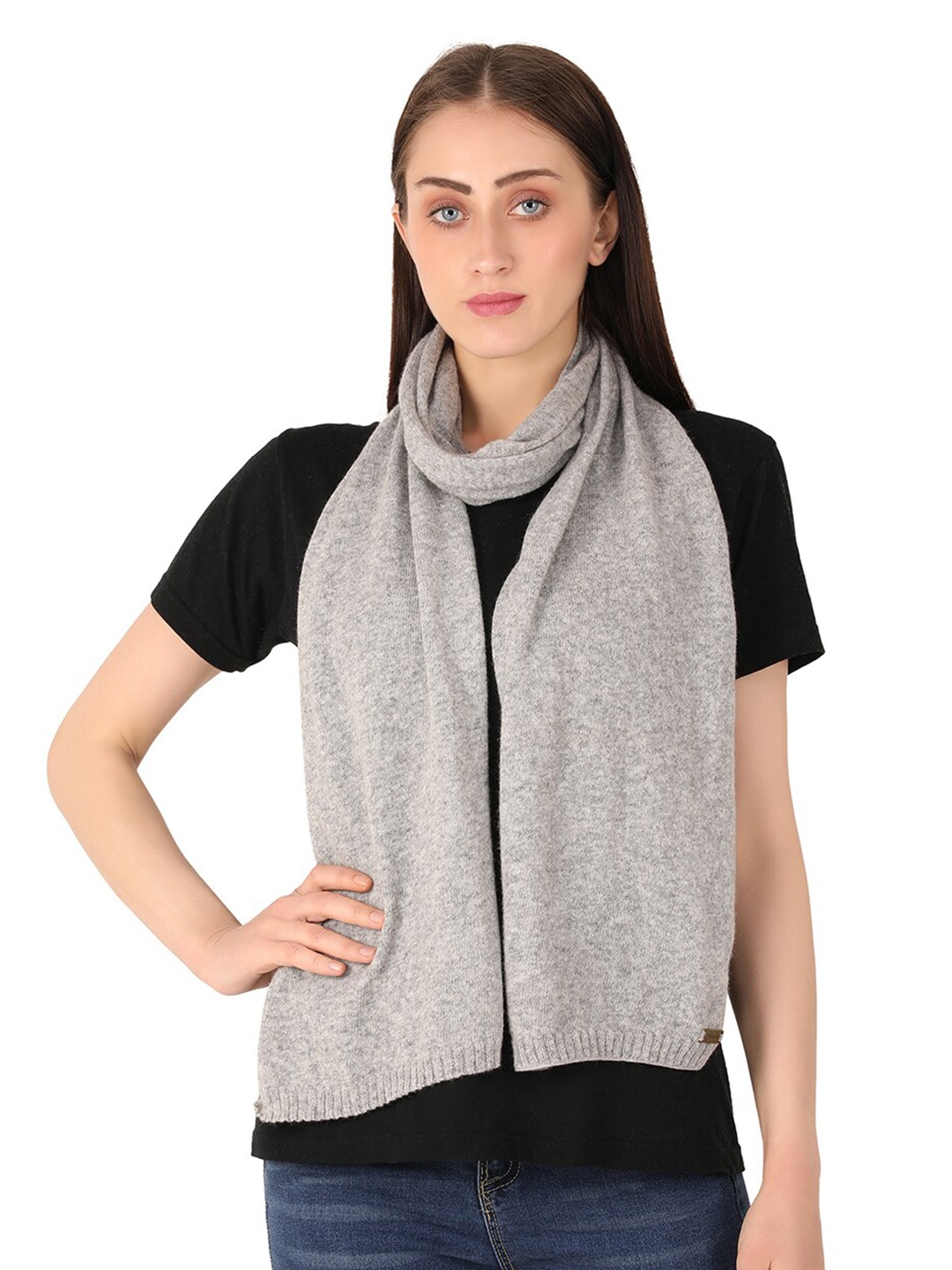 

Pluchi Women Wool Scarf, Grey