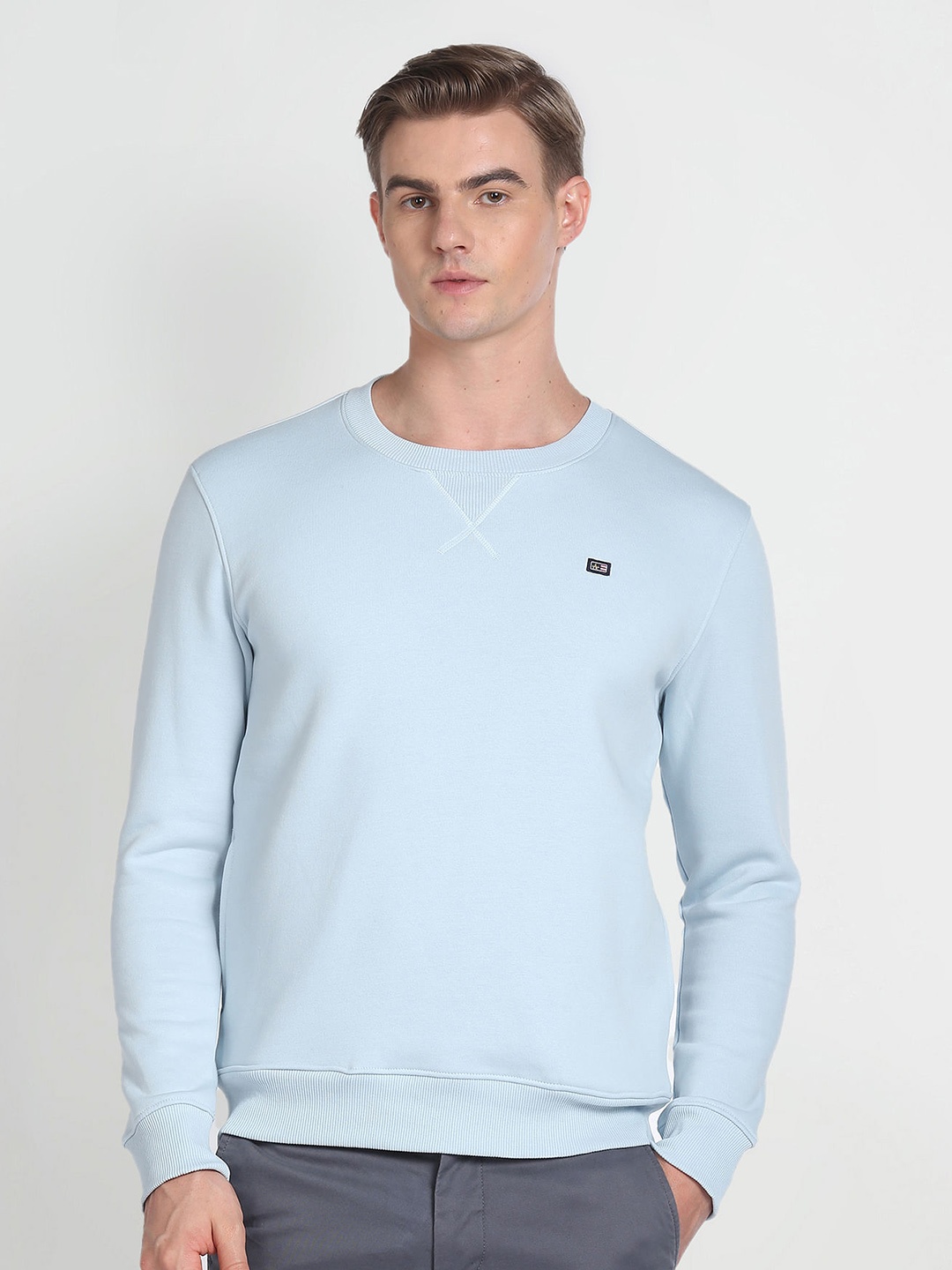 

Arrow Sport Crew Neck Pullover Sweatshirt, Blue