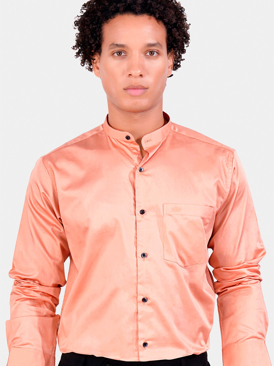 

FRENCH CROWN Regular Fit Opaque Cotton Casual Shirt, Pink