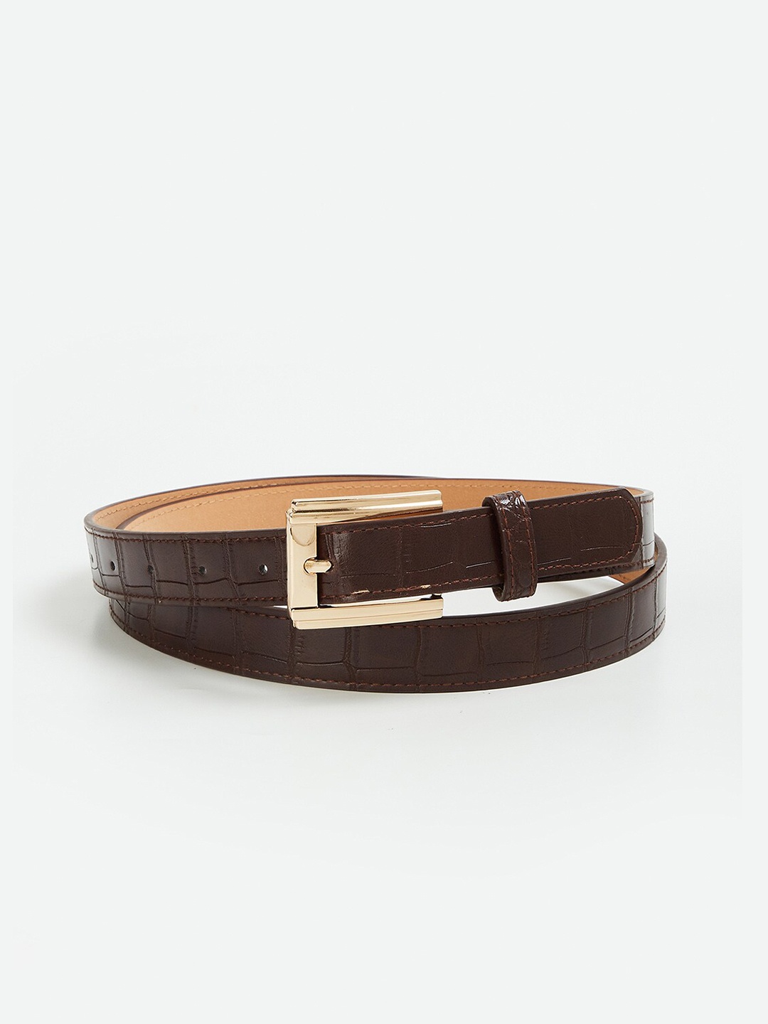 

Ginger by Lifestyle Women Textured Belt, Brown