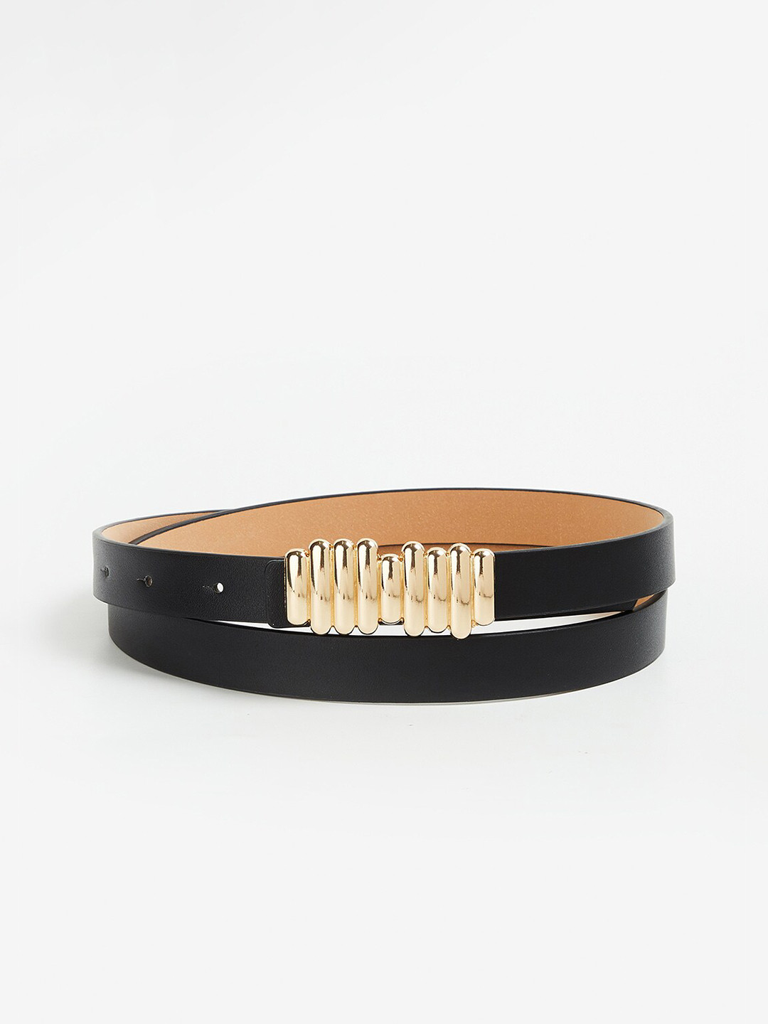 

Ginger by Lifestyle Women Slider Buckle Synthetic Belt, Black