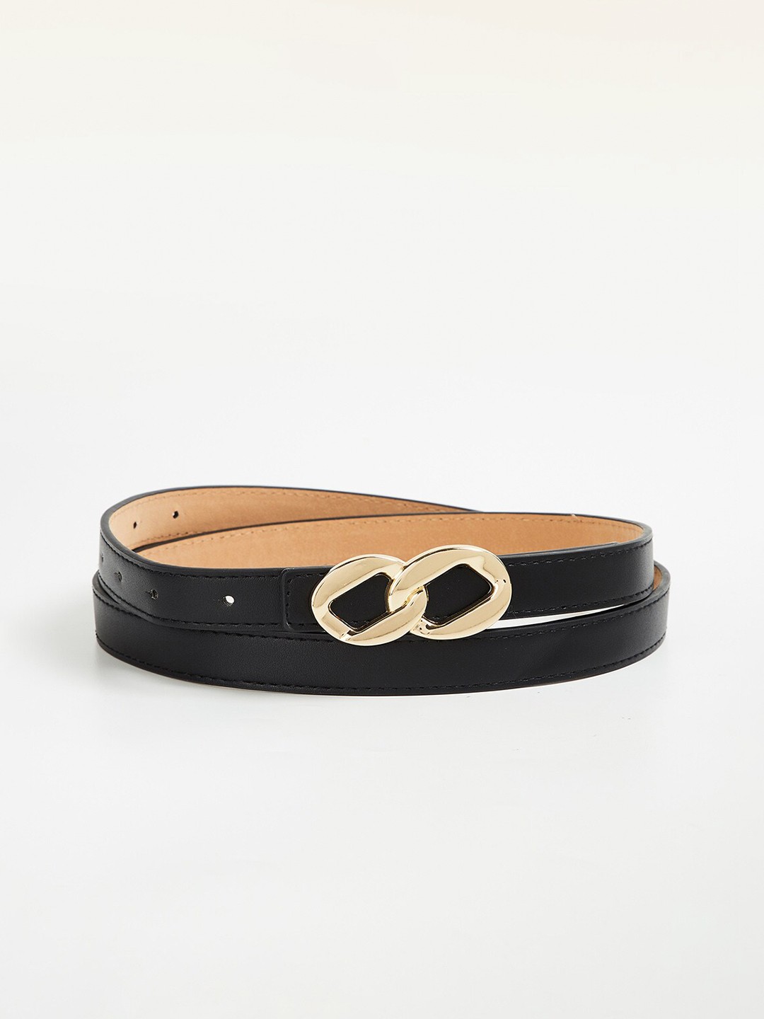 

Ginger by Lifestyle Women Synthetic Push Pin Belt, Black
