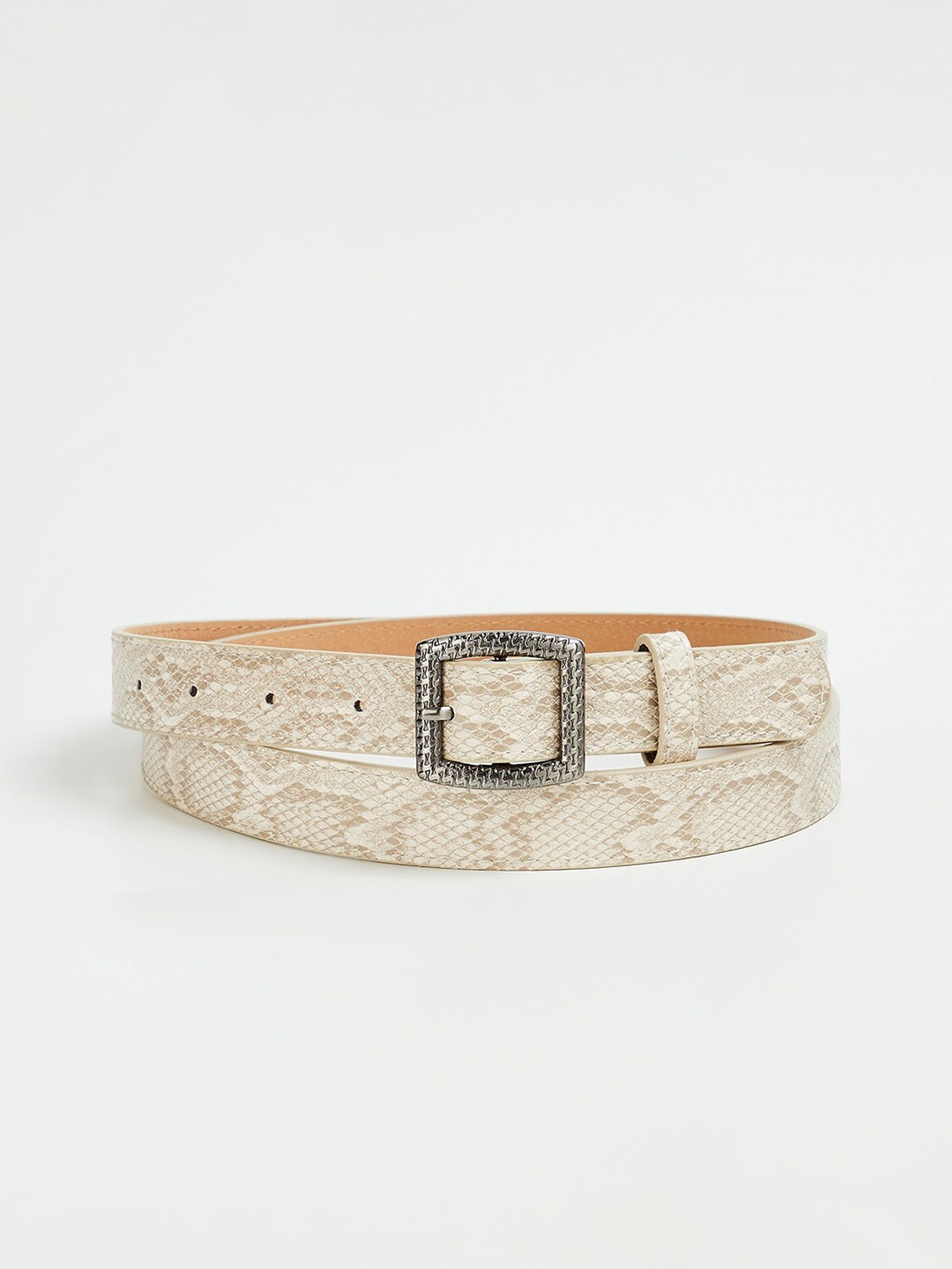 

Ginger by Lifestyle Women Textured Belt, Beige