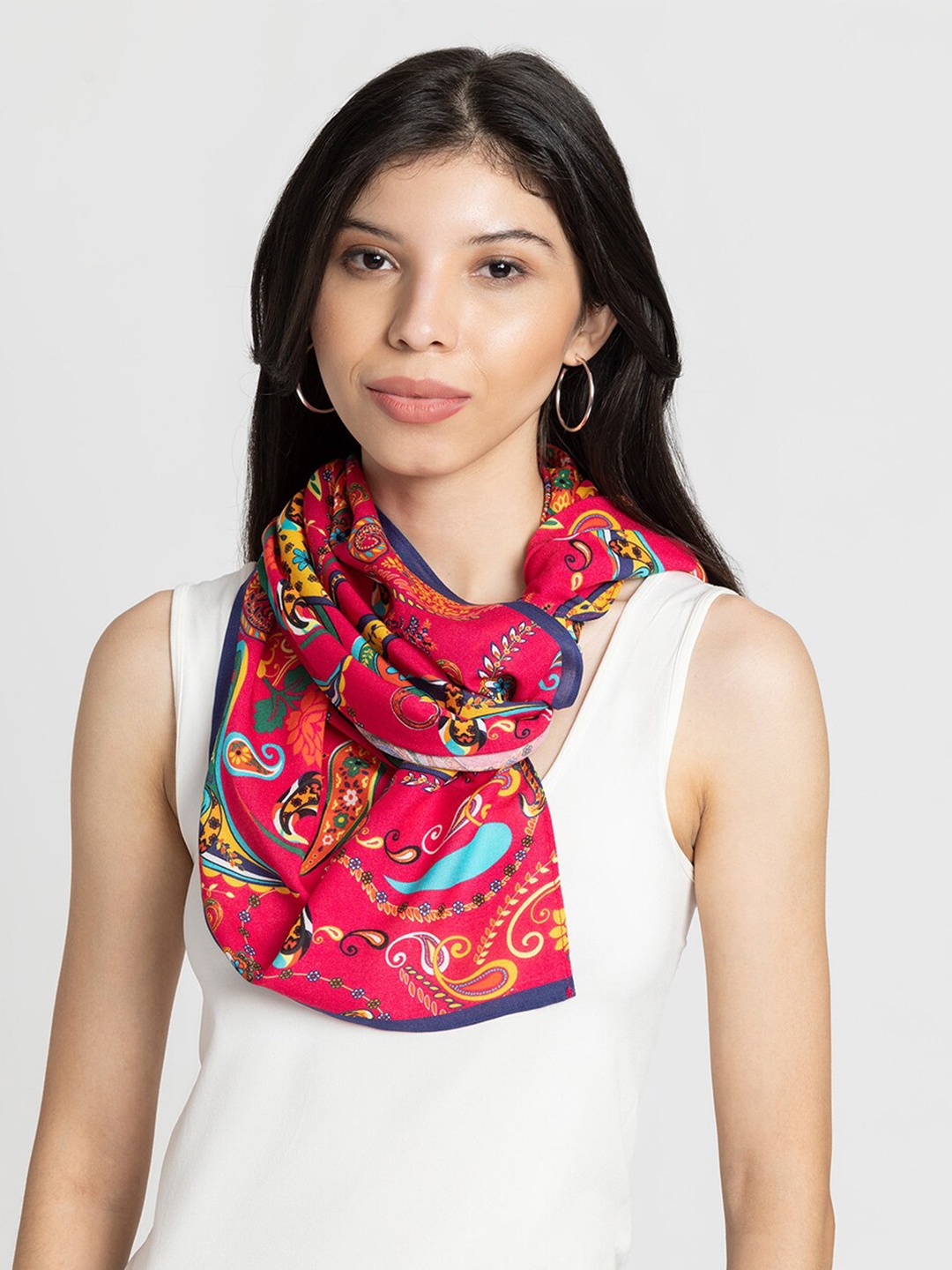 

SHAYE Women Printed Scarf, Pink