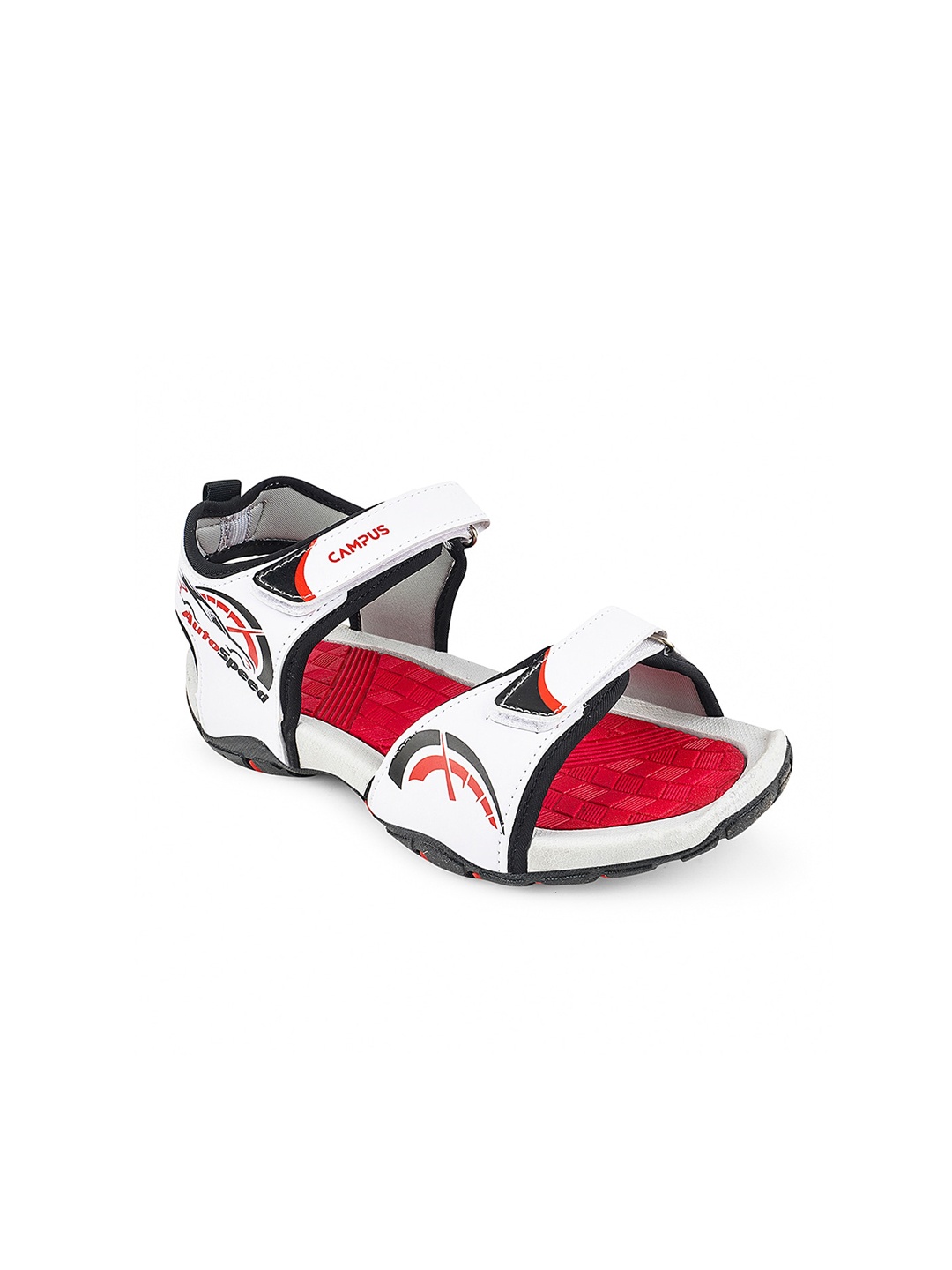

Campus Kids Printed Sports Sandals, White
