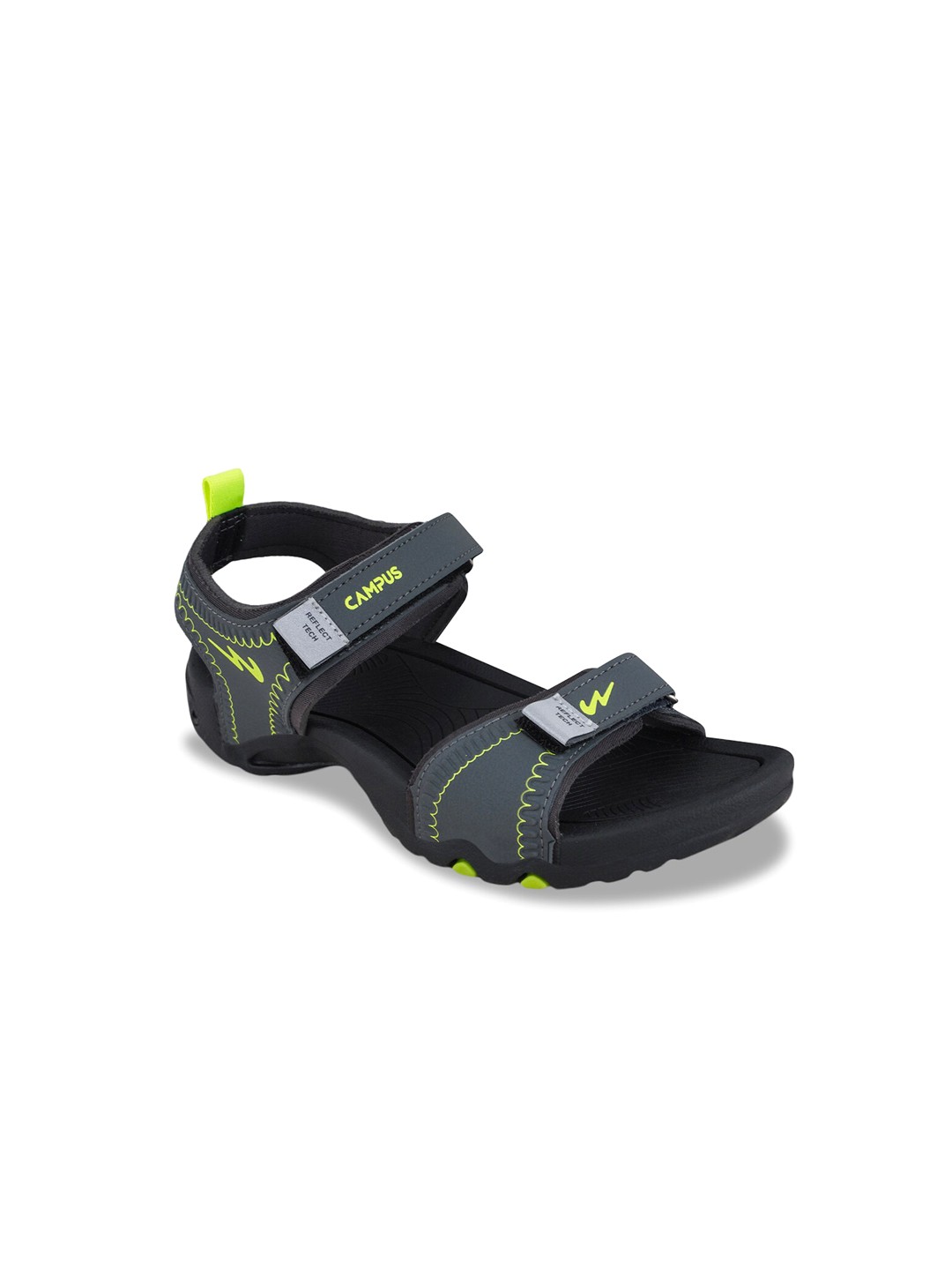

Campus Kids Printed Sports Sandals, Grey