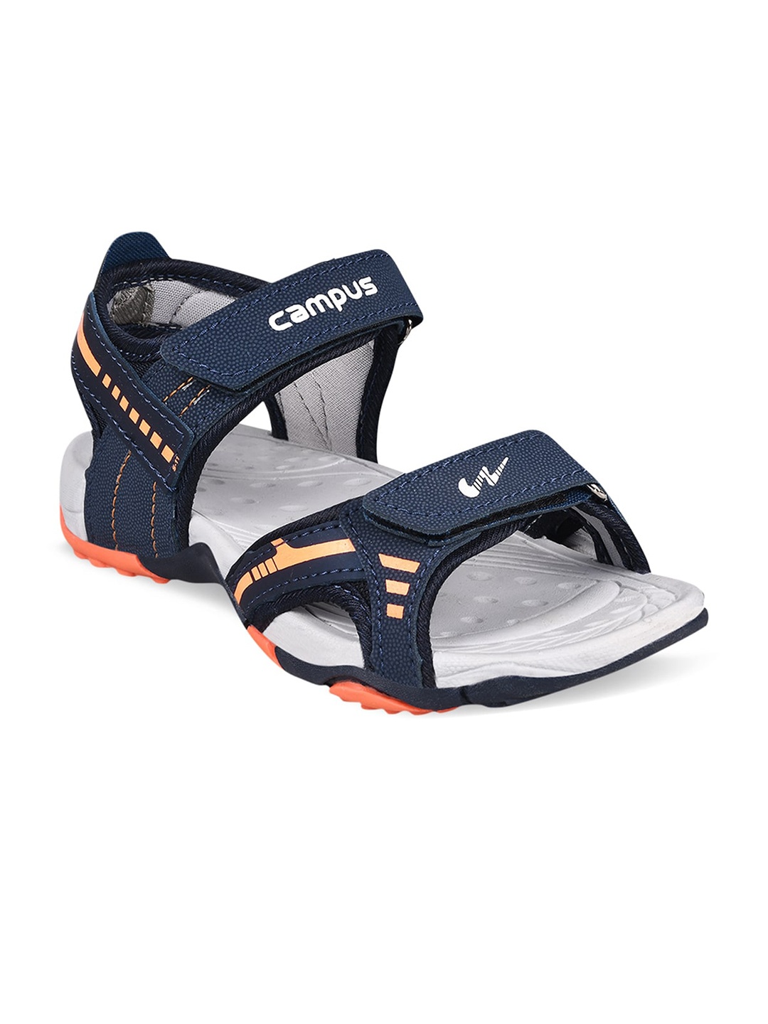 

Campus Kids Colourblocked Sports Sandals With Velcro Closure, Navy blue