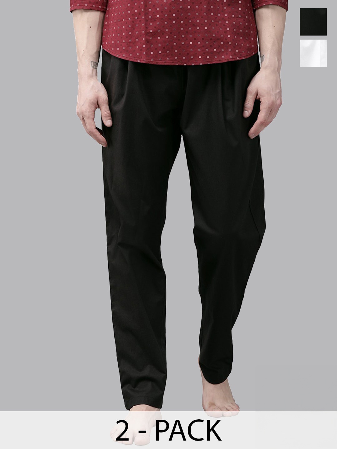 

See Designs Pack Of 2 Pure Cotton Pyjamas, Black