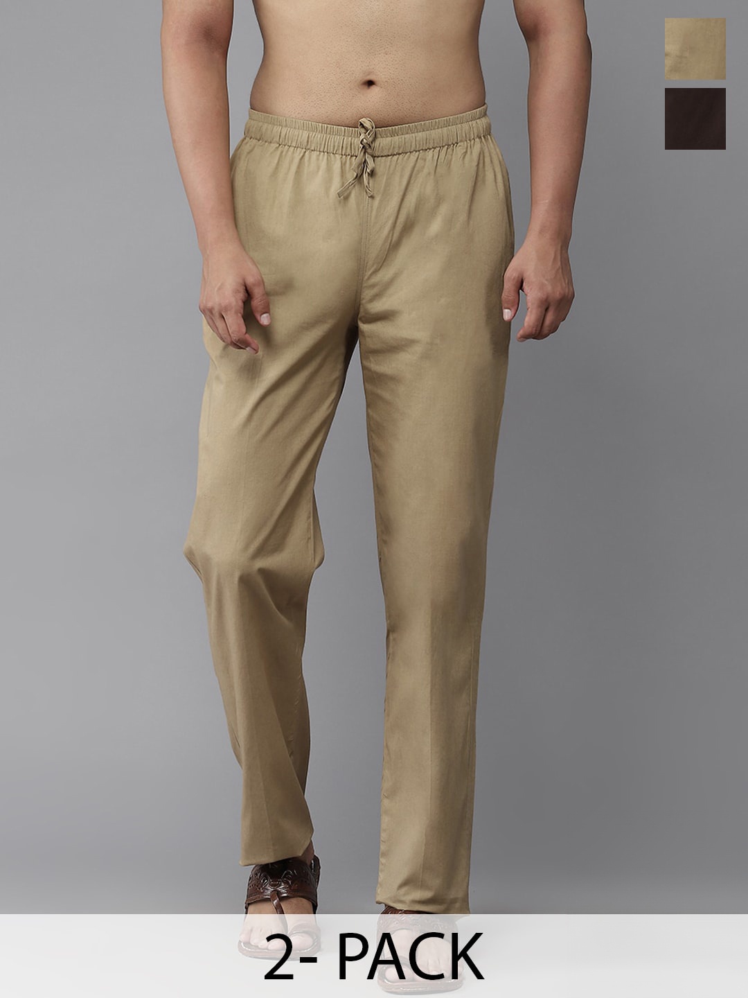 

See Designs Pack Of 2 Pure Cotton Pyjamas, Beige