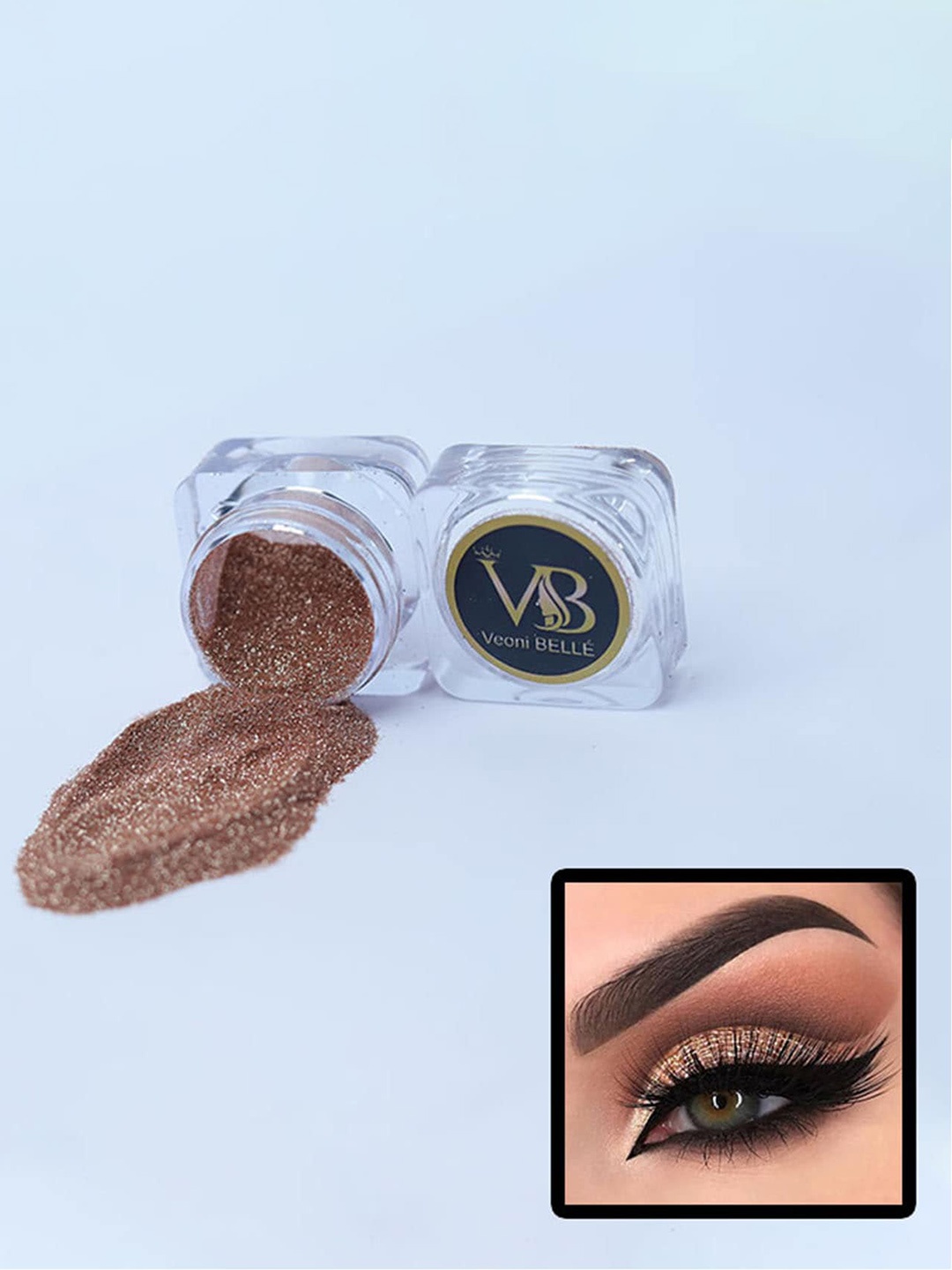 

Veoni BELLE Holographic Ultra Fine Iridescent Laser Glitter Powder 5g - Rose Gold 17