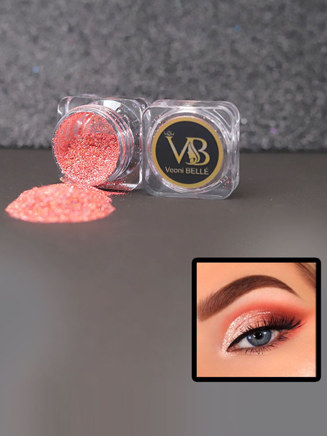 

Veoni BELLE Holographic Ultra Fine Iridescent Laser Glitter Powder 5g - Peach 11