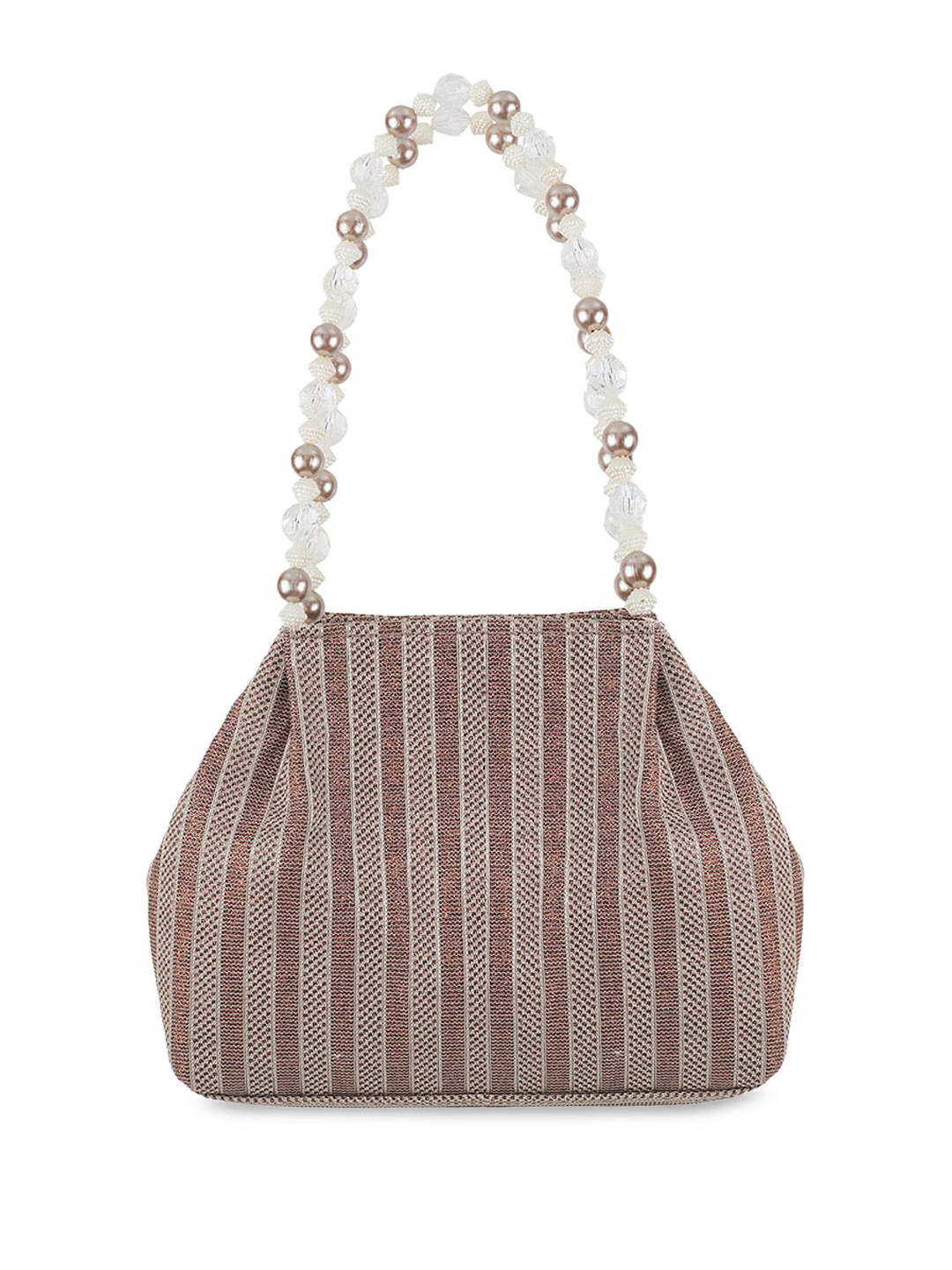 

Metro Self Design Structured Shoulder Bag, Bronze