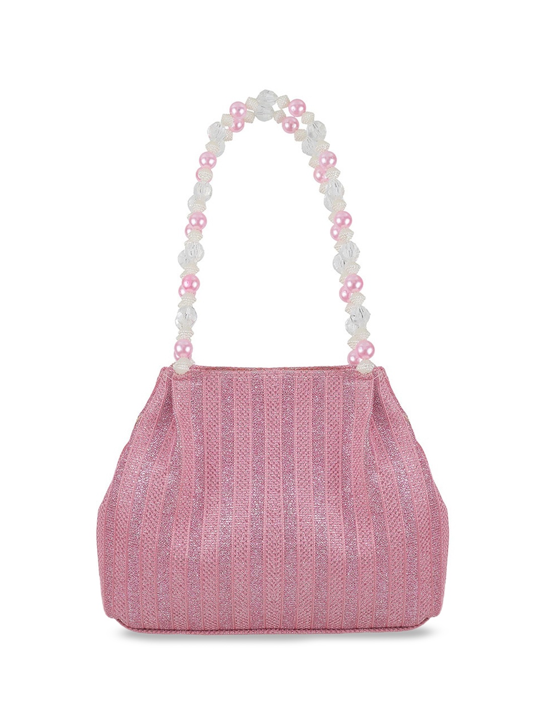 

Metro Textured Structured Shoulder Bag, Pink