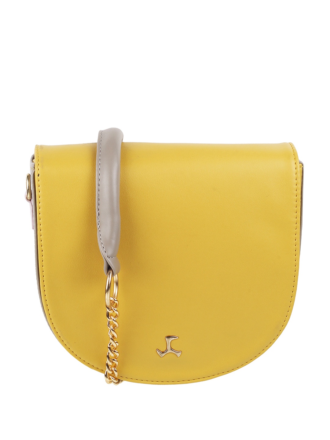 

Mochi Structured Sling Bag, Yellow