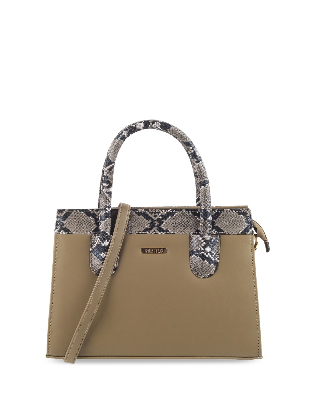 

Metro Animal Textured Structured Handheld Bag, Olive