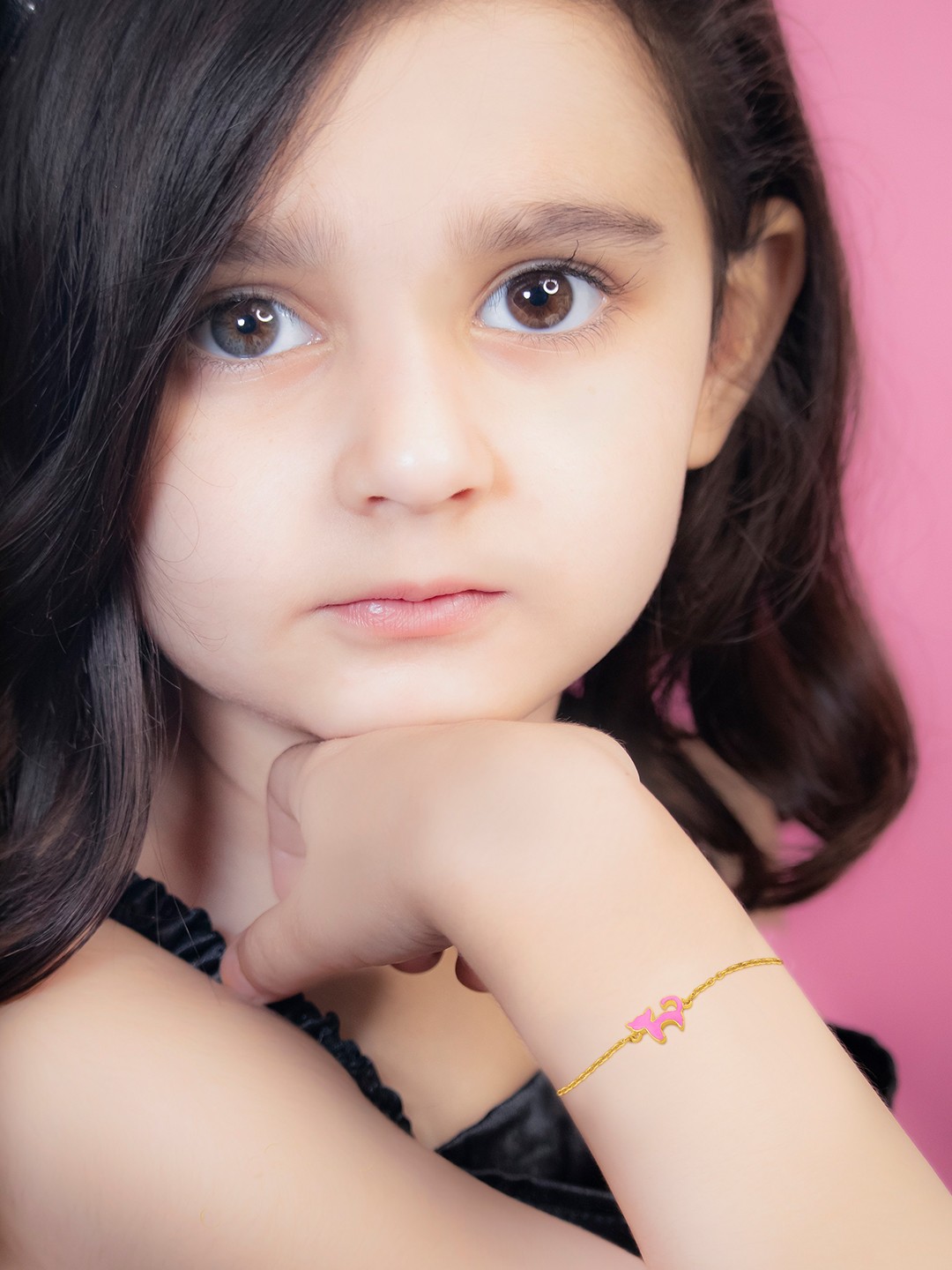 

Kicky And Perky Girls 925 Sterling Silver Gold Plated Link Bracelet