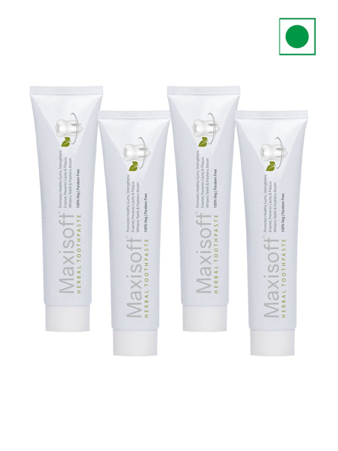 

Maxisoft Set Of 4 Herbal Toothpaste For Complete Protection - 100g Each, White