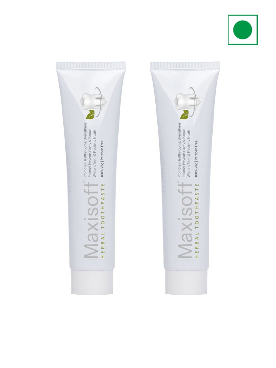 

Maxisoft Set of 2 Herbal Toothpaste for Complete Protection - 100 g each, White