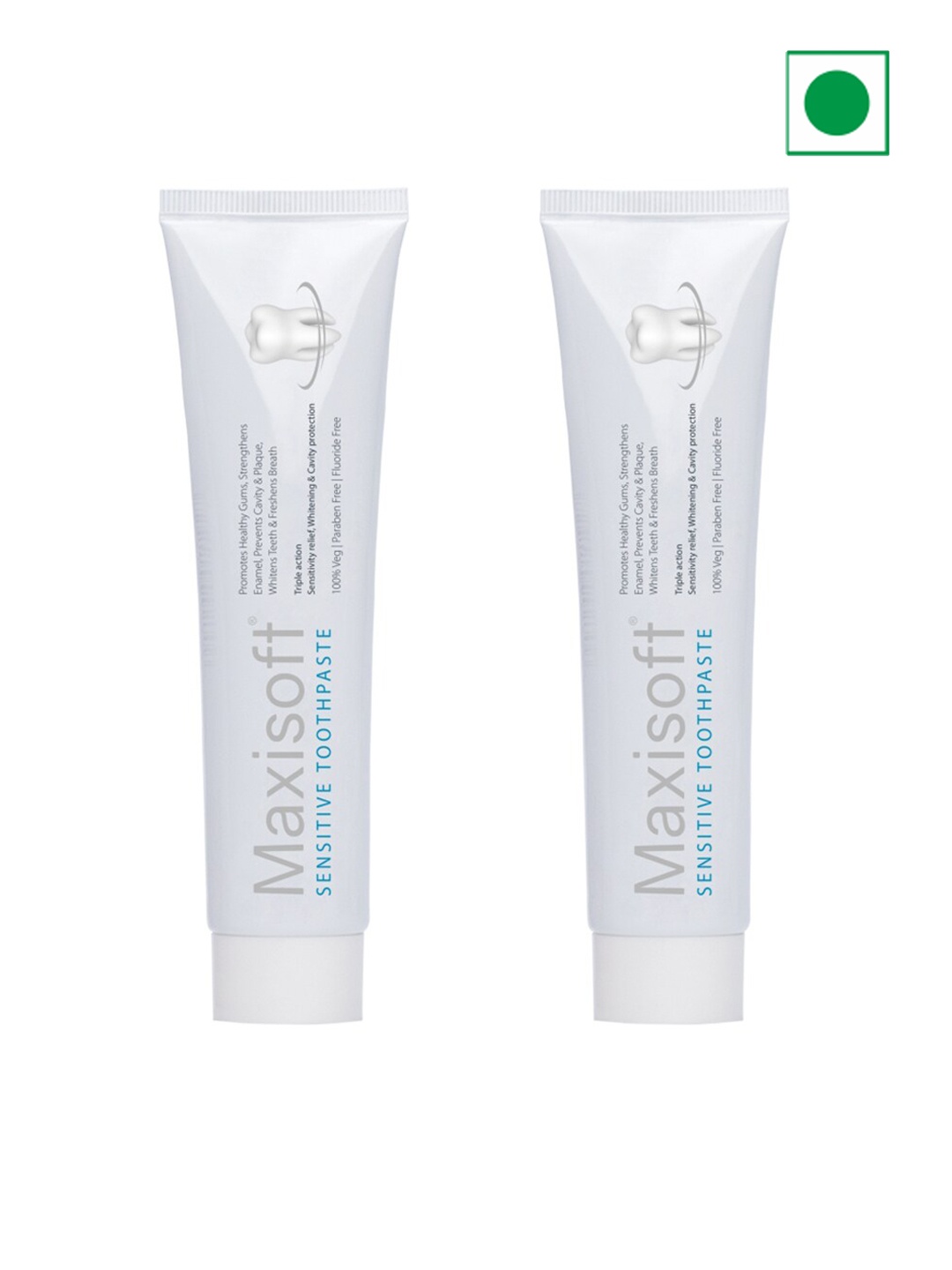 

Maxisoft Set Of 2 Sensitive Toothpaste For Sensitivity Relief - 100g Each, White