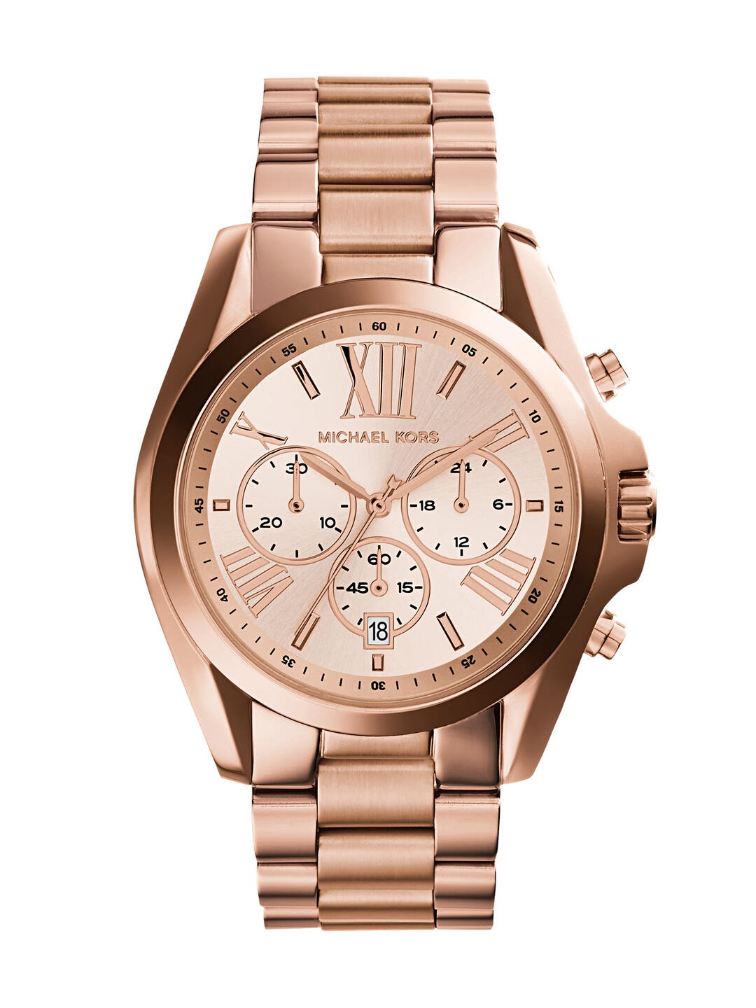 

Michael Kors Women Bradshaw Bracelet Style Chronograph Analogue Watch MK5503-Rose Gold