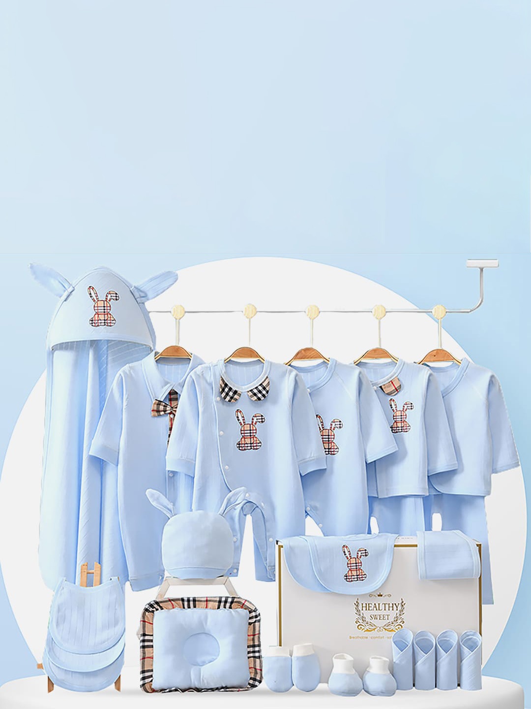 

Little Surprise Box LLP Infants Pack of 25 Baby Apparel Gift Set, Blue