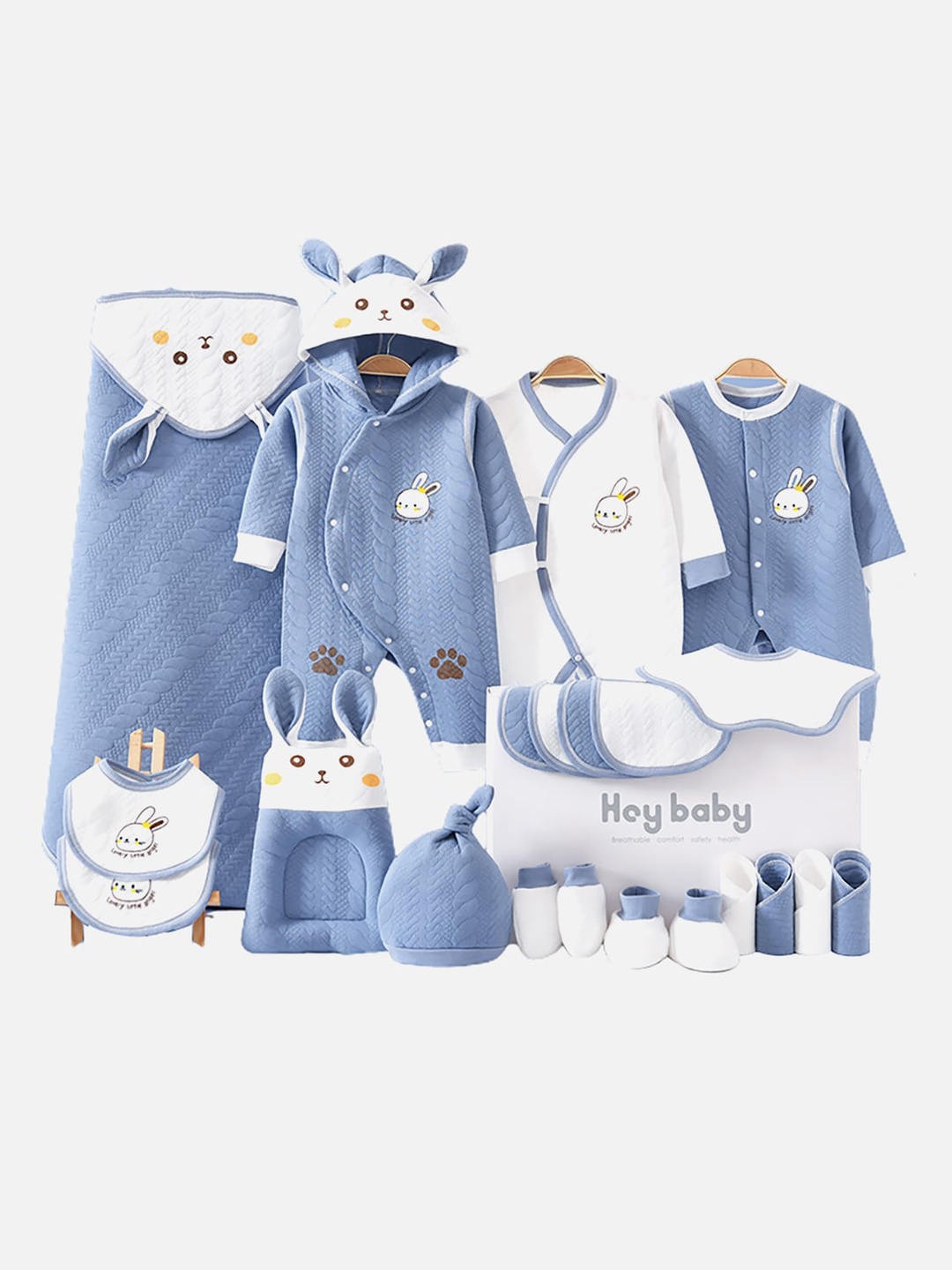 

Little Surprise Box LLP Infants Pack of 22 Baby Apparel Gift Set, Blue