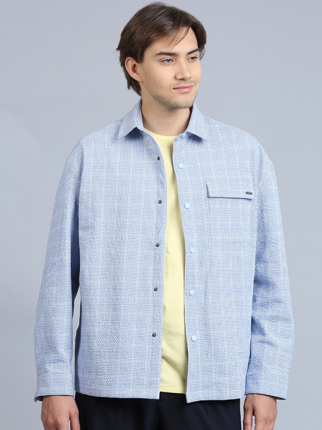 

ONEMILE Checked Padded Jacket, Blue