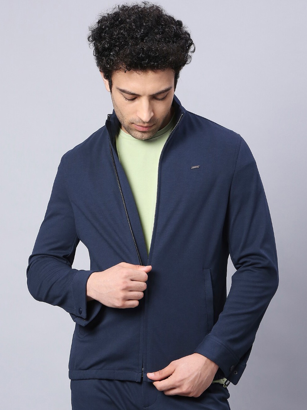 

ONEMILE Stand Collar Bomber Jacket, Navy blue
