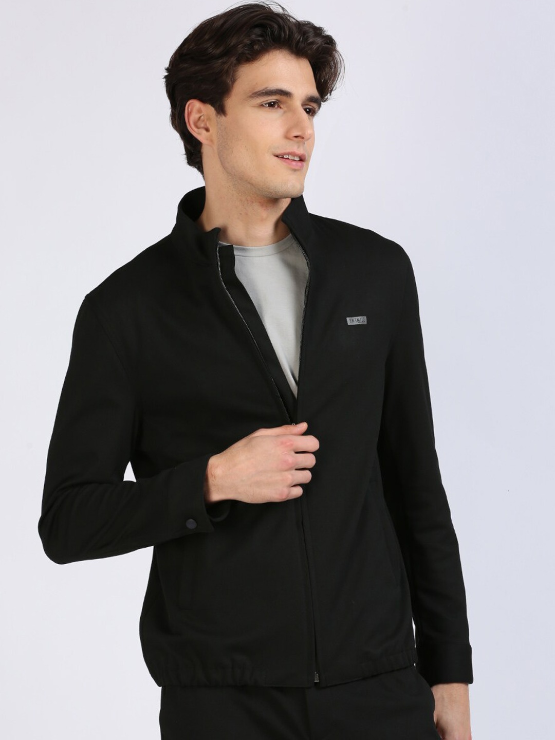 

ONEMILE Stand Collar Bomber Jacket, Black