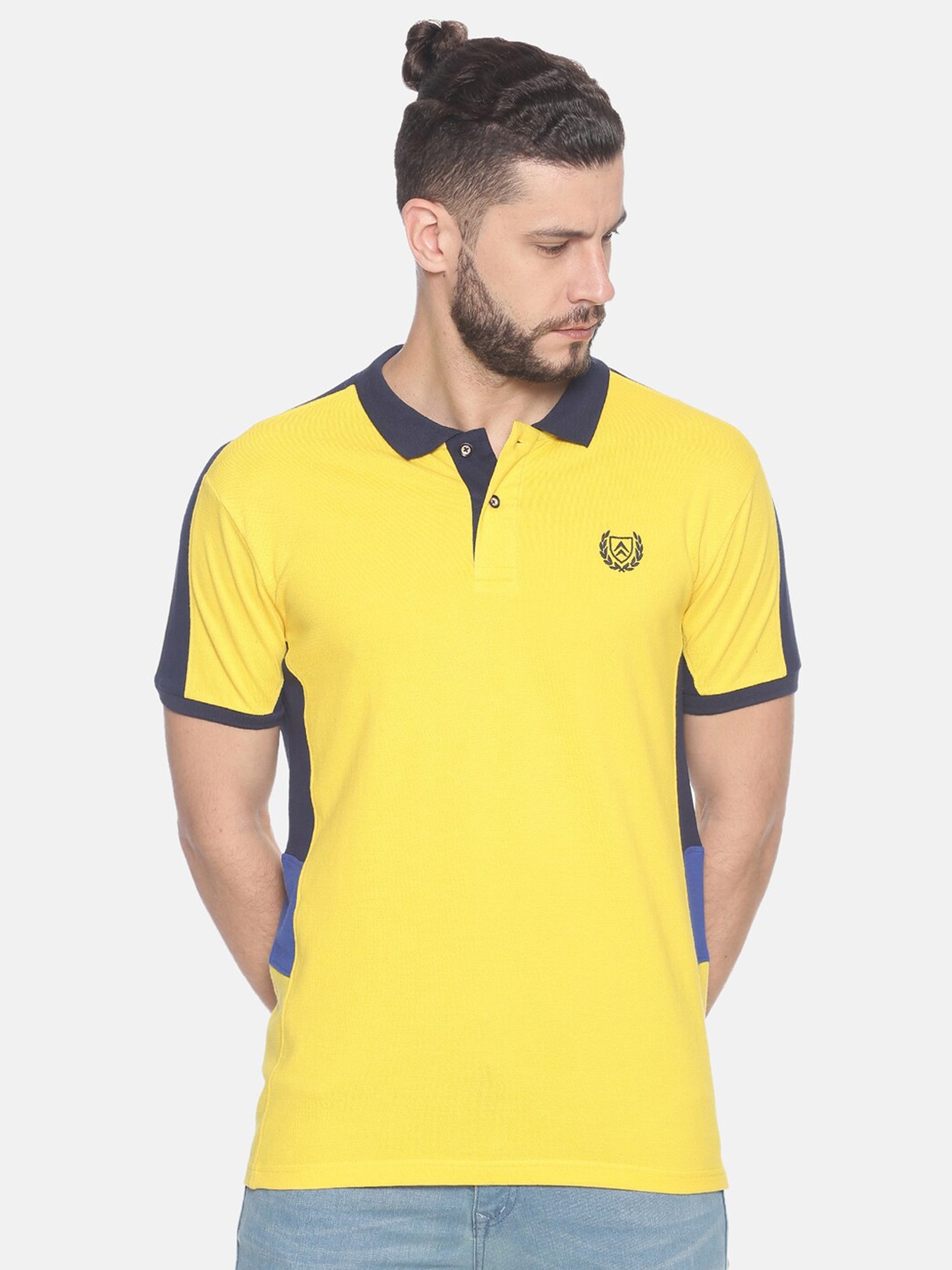 

Steenbok Polo Collar Slim Fit Cotton T-Shirt, Yellow