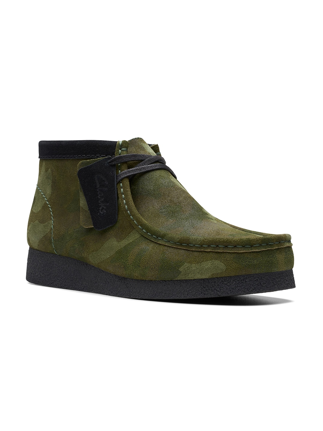 

Clarks Men WallabeeEVO Mid Top Suede Sneakers, Olive