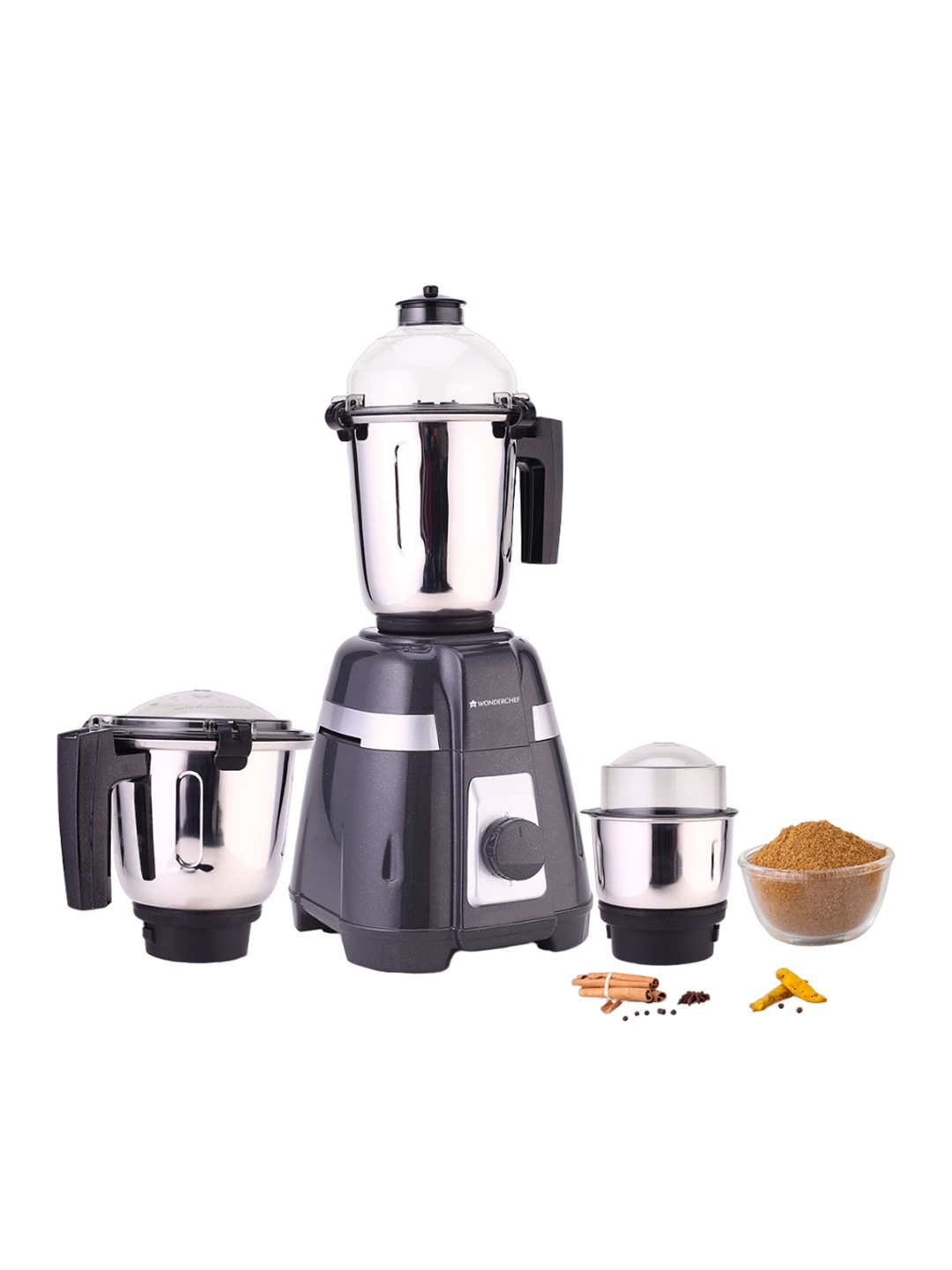 

Wonderchef Regalia Black 3-Pcs Mixer Grinder