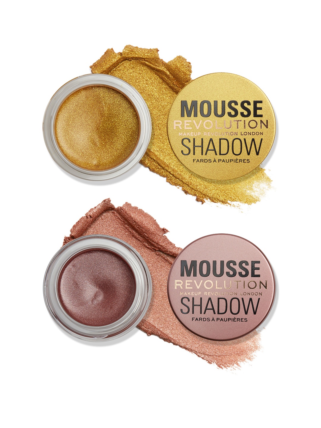 

Makeup Revolution London Set of 2 Creamy Whipped Mousse Eyeshadows - Amber Bronze & Gold